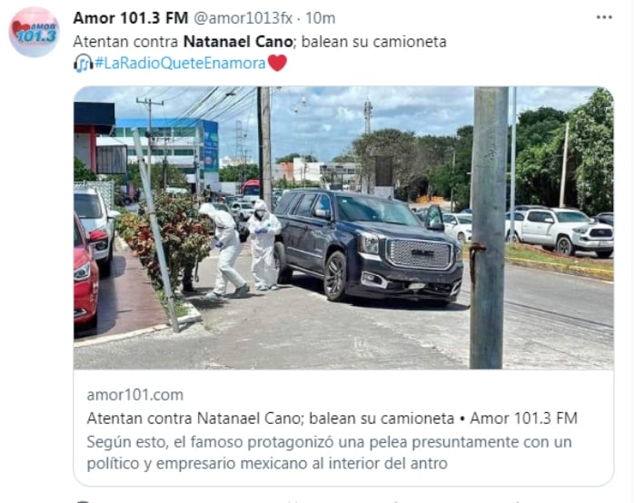 Natanael Cano starred in alleged shooting