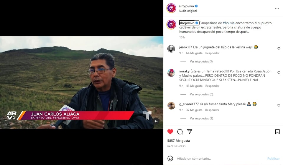 Localizan cadáver extraterrestre Bolivia: "Son huesitos"