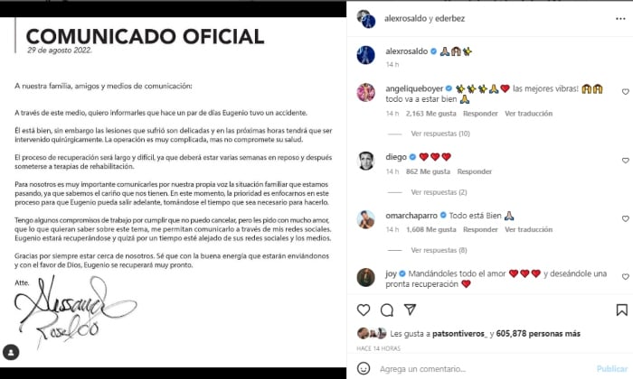 Verdad accidente Eugenio Derbez