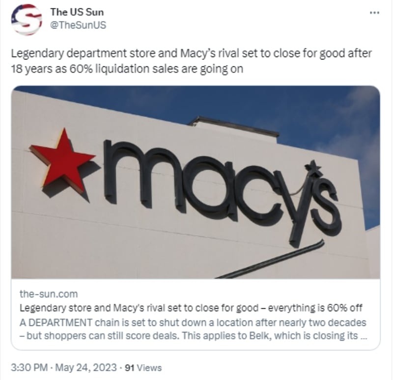 Rival de Macy's sorprende con anuncio