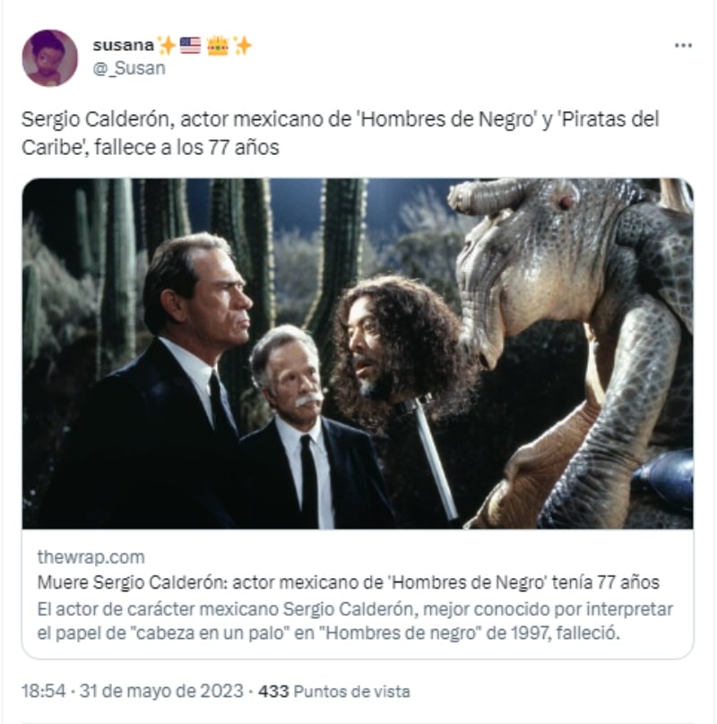 Muere el actor Sergio Calderón