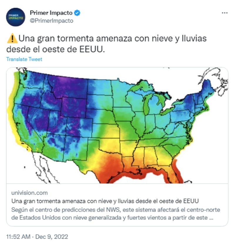 Tormenta Oeste Estados Unidos: Un "sistema monstruoso"