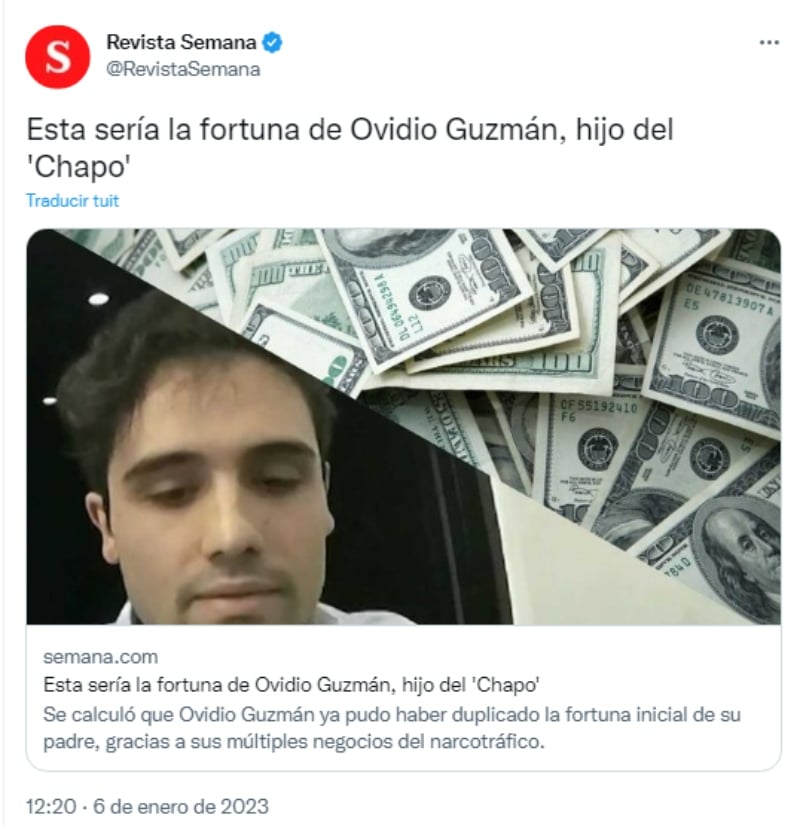 Fortuna Ovidio Guzmán: Se calculó cuánto dinero tenía el Chapo