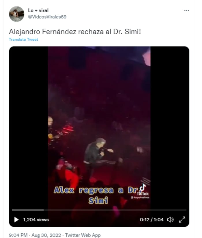 Alejandro Fernández grosería fans