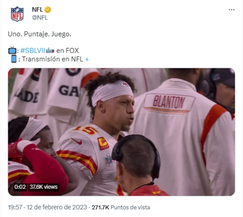 Patrick Mahomes regresa tras su lesión