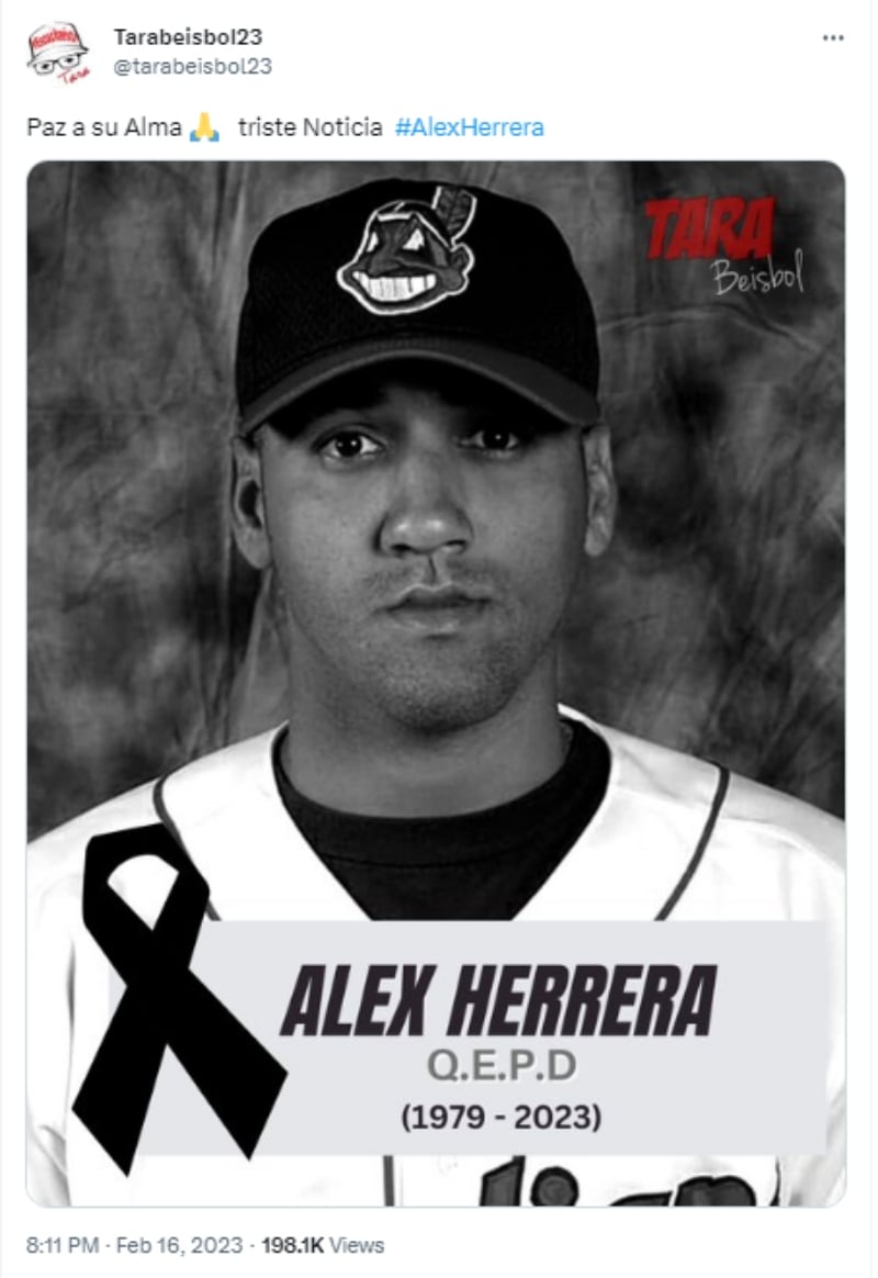 Muere beisbolista Alex Herrera: Sufrió un infarto