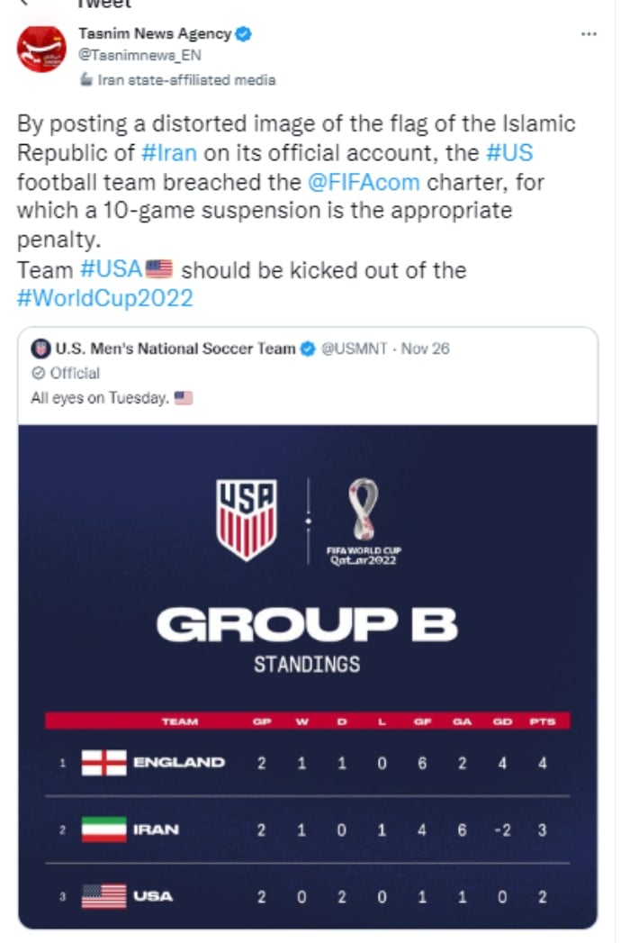 The United States could be left out of the World Cup