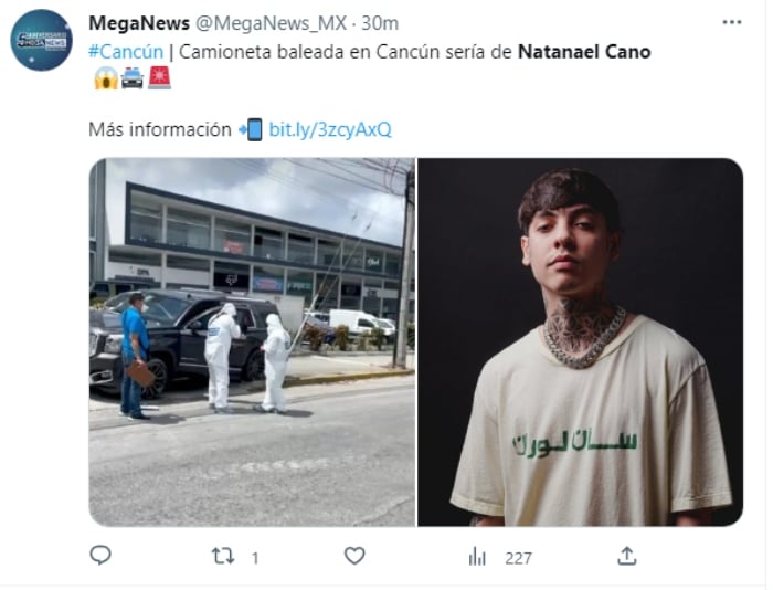 Natanael Cano starred in alleged shooting