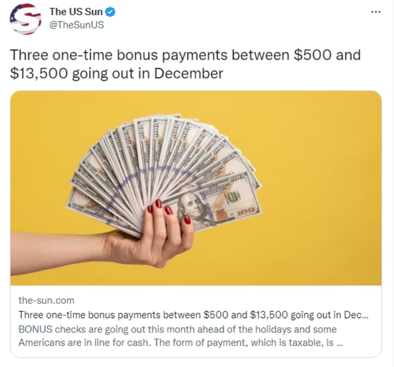 Nuevo cheque para diciembre: Programa en Maryland