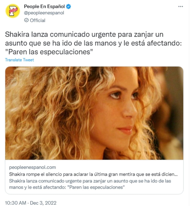 Shakira sends a message about supposed new love