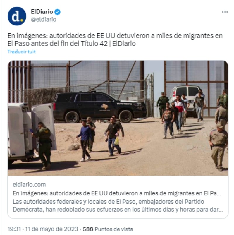 Migrantes son detenidos antes de que se levante el Título 42