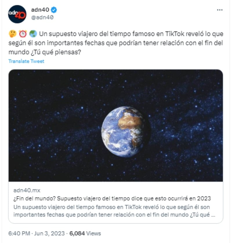 The end of the world in 2023?
