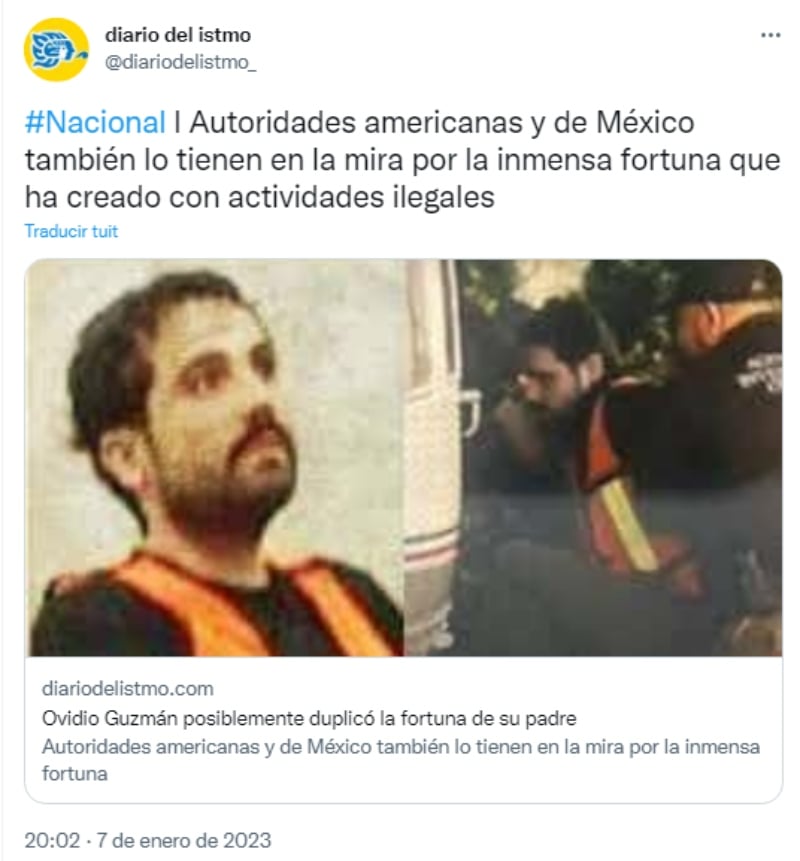 Revelan la fortuna de Ovidio Guzmán