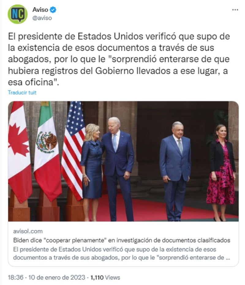 Joe Biden materiales clasificados: "No sé qué contienen los documentos"