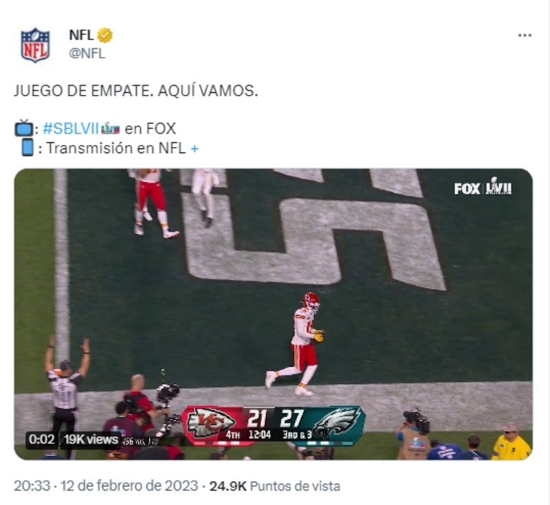 Kansas City toma ventaja por primera vez en el juego