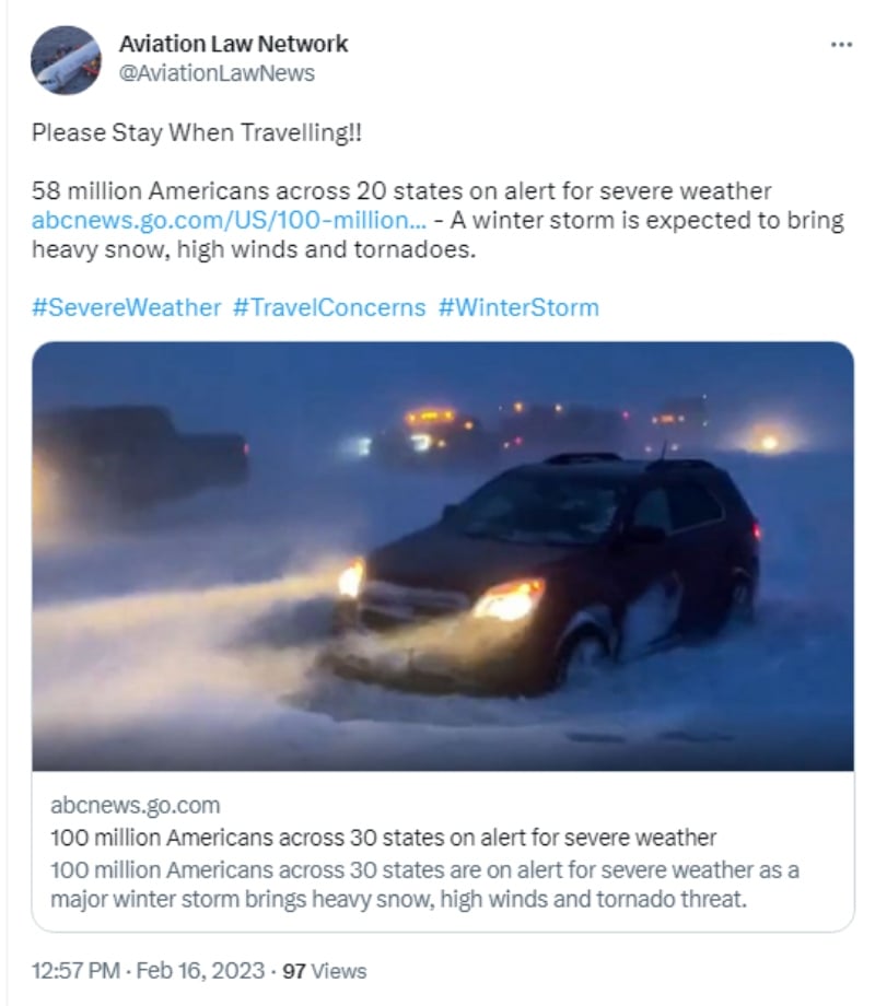 Alerta clima severo tormenta: Lanzan advertencia en EEUU