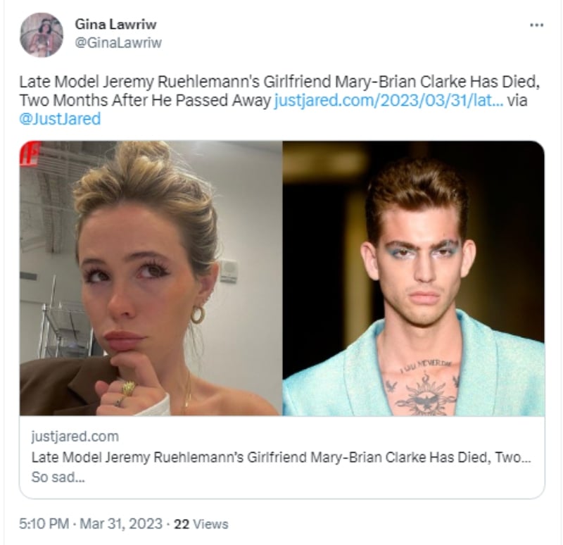 Muere la influencer Mary Brian Clarke