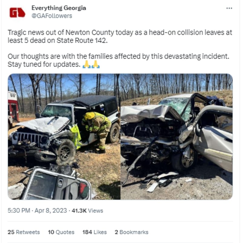 Accidente cinco muertos Newton: Hay un herido de gravedad