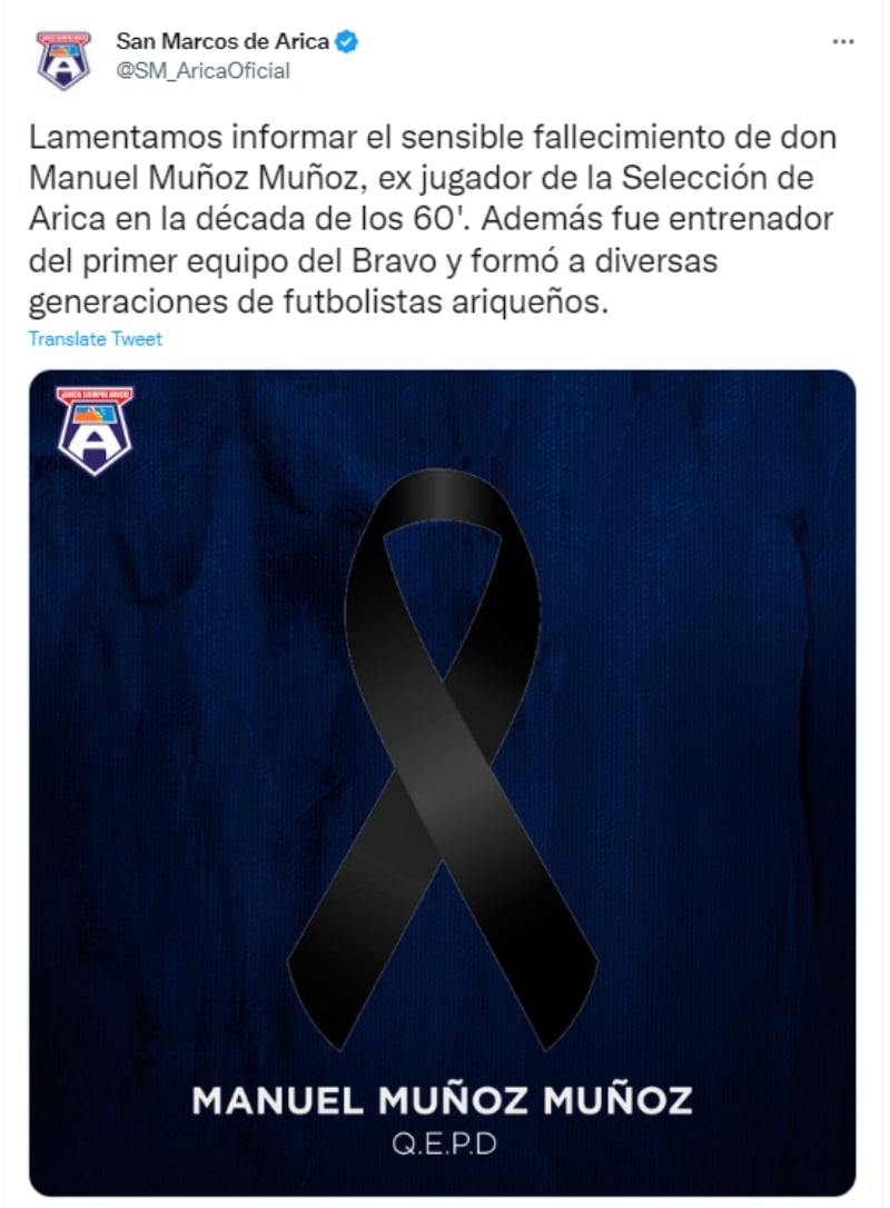 Muere el futbolista chileno Manuel Muñoz