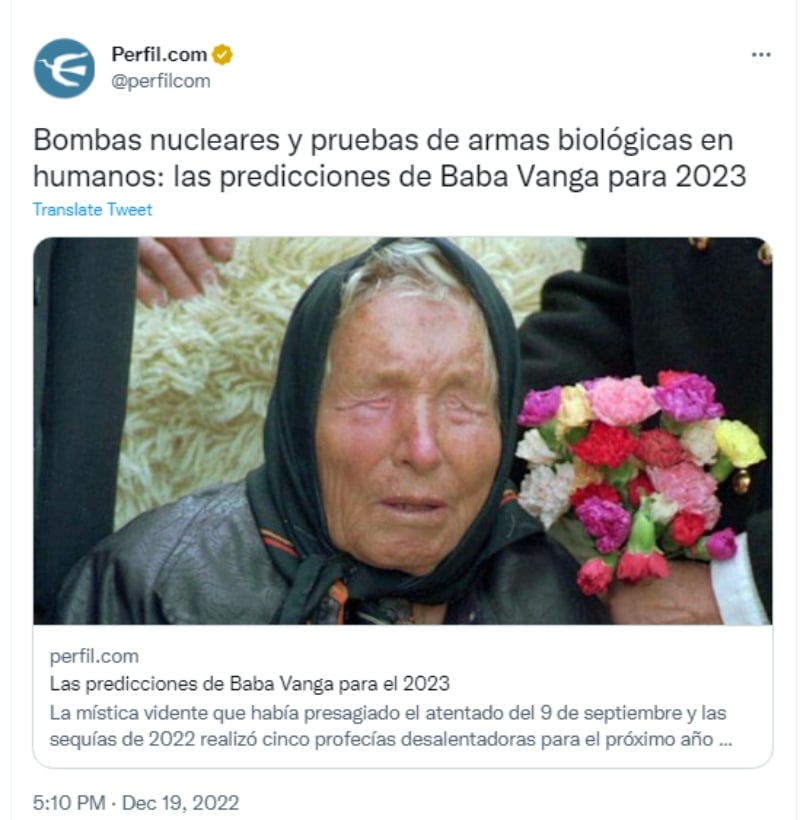 Baba Vanga leaves terrifying predictions for 2023