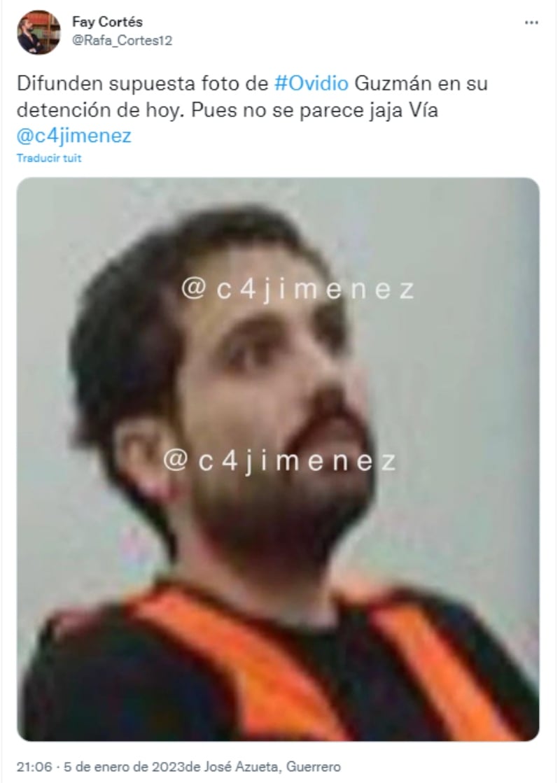 Photos Ovidio Guzmán: They already took his fingerprints and he was registered