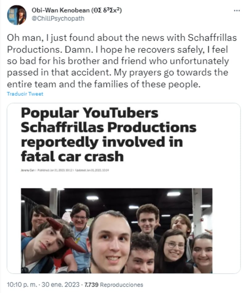 Mueren los youtubers de Schaffrillas Productions