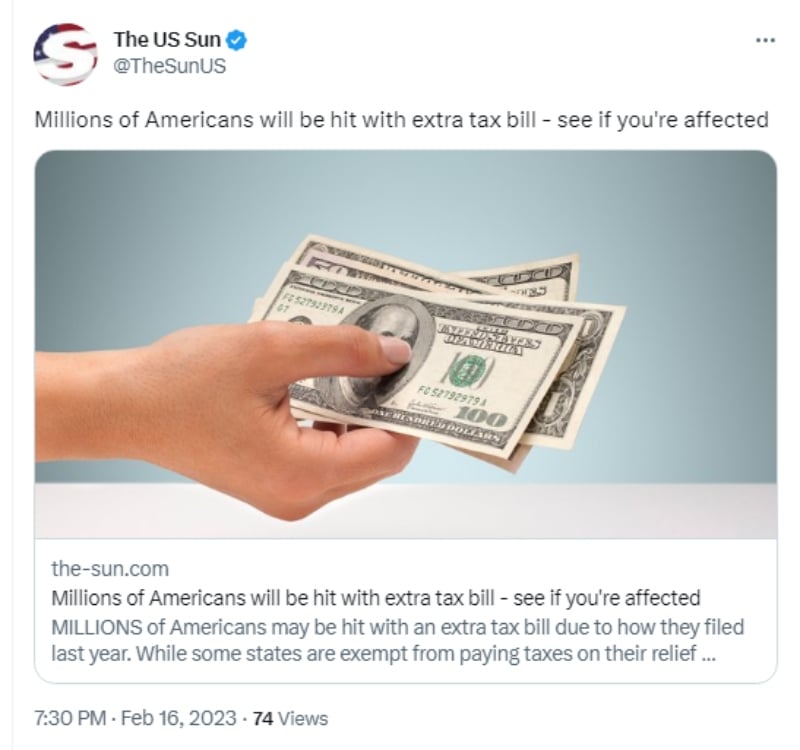 Factura de impuestos cheques: ¿Qué estados se verán afectados?