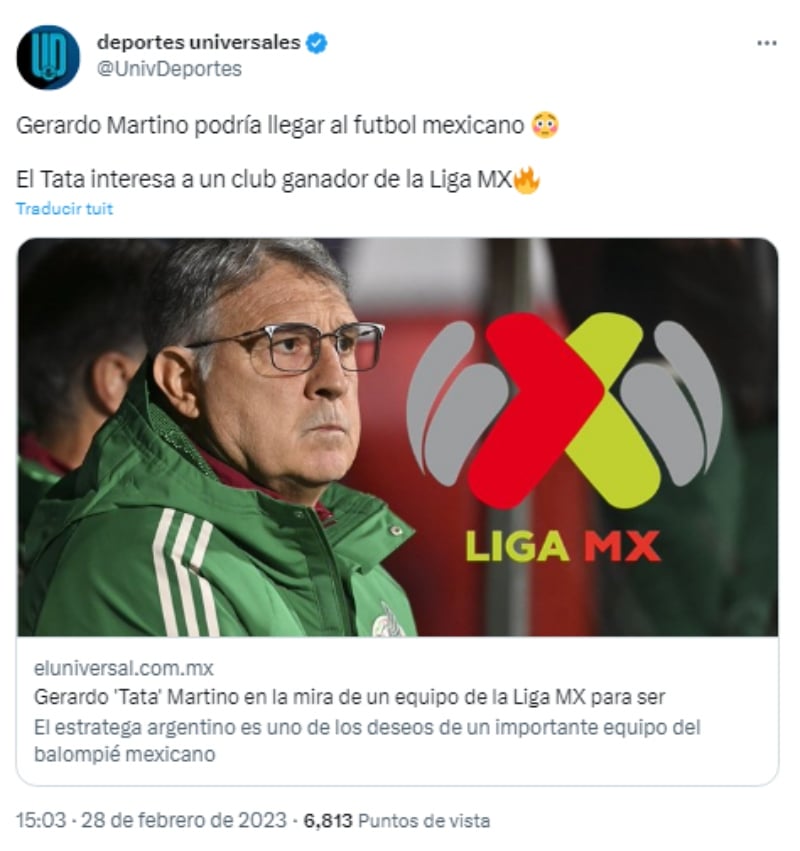 Gerardo Martino pudiera dirigir en México