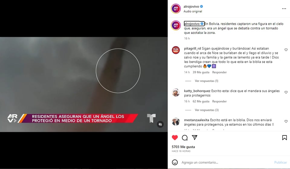 Captan ángel tornado Bolivia: ¿Una lucha entre el bien y el mal?