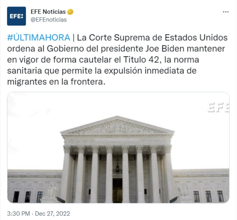 Corte Suprema Título 42: Dan malas noticias para inmigrantes