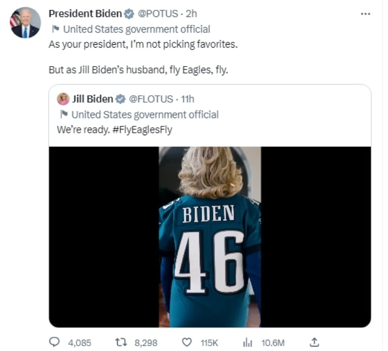 El presidente Joe Biden tiene a su equipo favorito