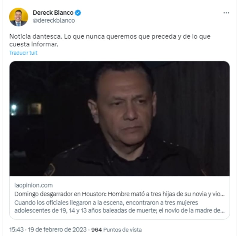 El sospechoso se quita la vida