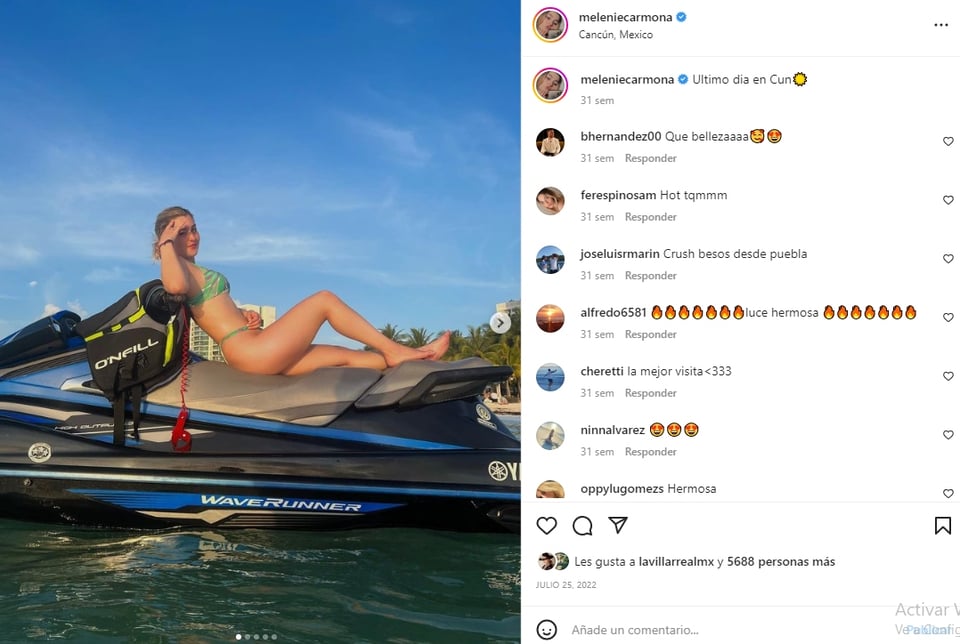 Melenie Carmona en bikini: La hija de Alicia Villarreal presume sus curvas