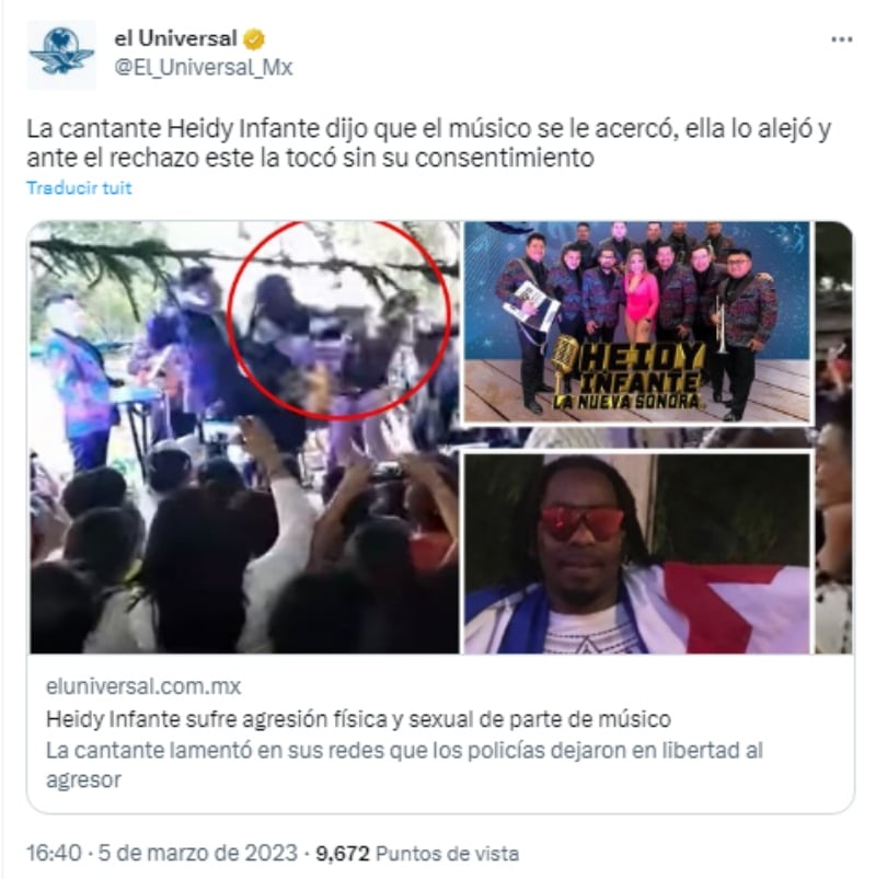 El agresor fue detenido y puesto en libertad 
