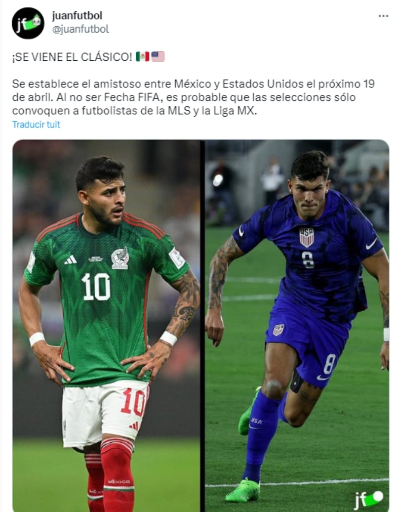 México Estados Unidos amistoso: Dan a conocer la fecha