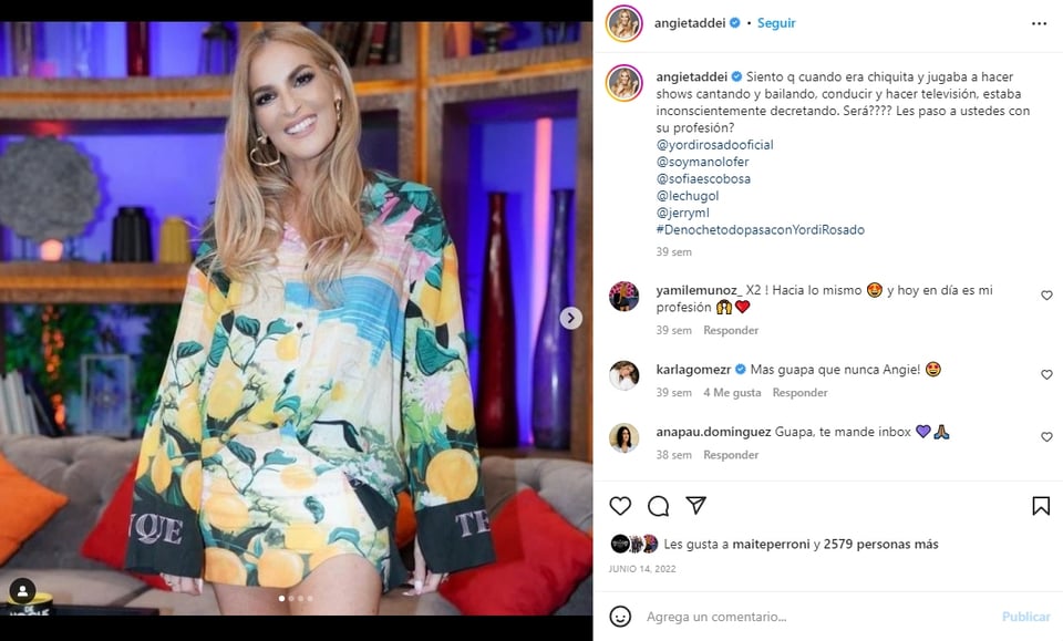 Angie Taddei Quién es la Máscara: ¿Cómo te sientes de que JNS haya logrado esto?