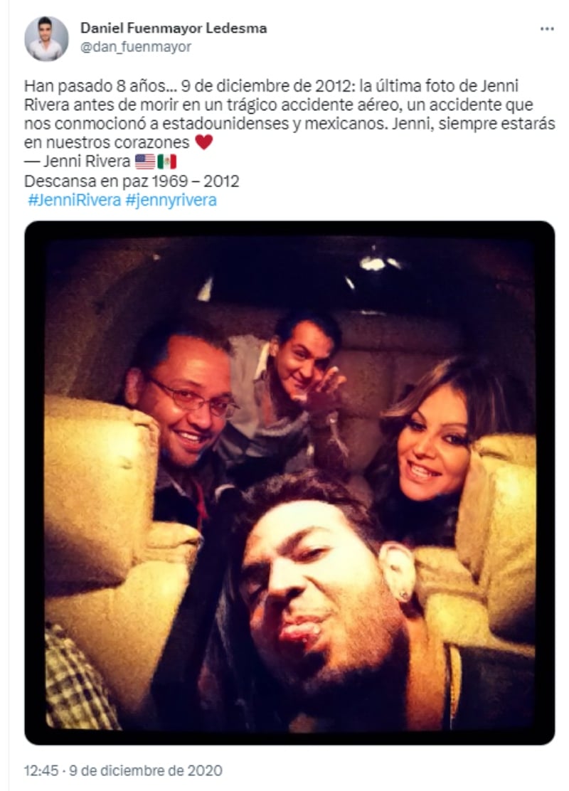 Revelan las causas del accidente de Jenni Rivera