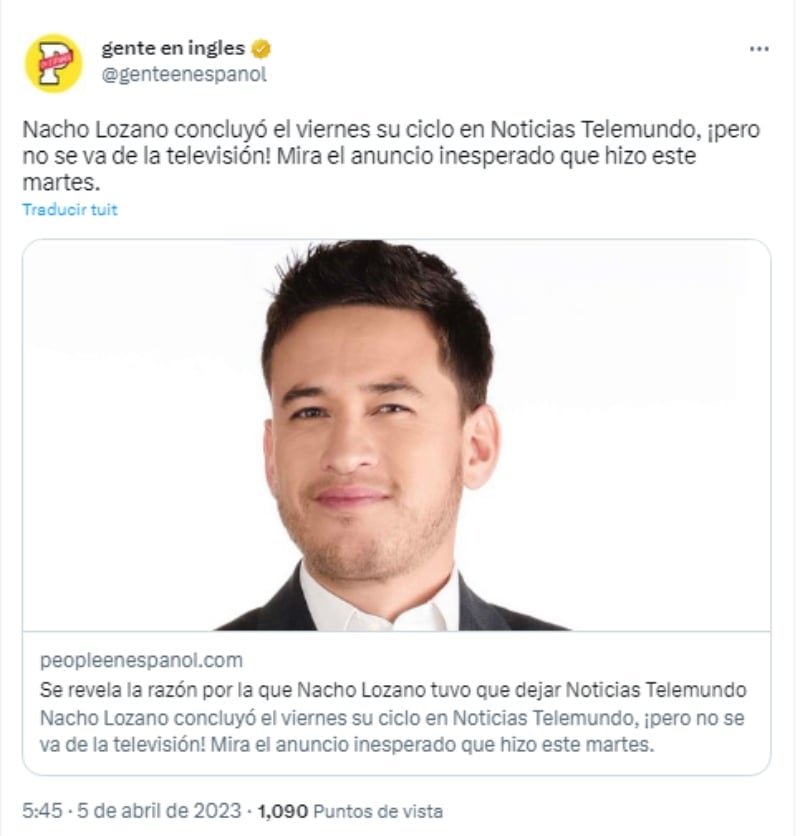 Nacho Lozano announces his departure from Telemundo