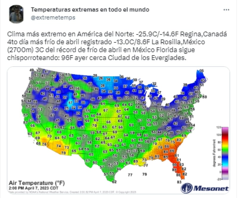 Pronostican fuertes heladas EEUU: Bajará la temperatura