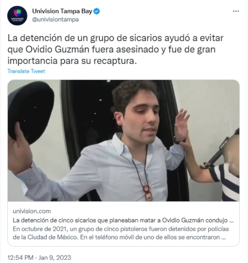 Hitmen were going to kill Ovidio Guzmán: They ordered him assassinated from Tijuana