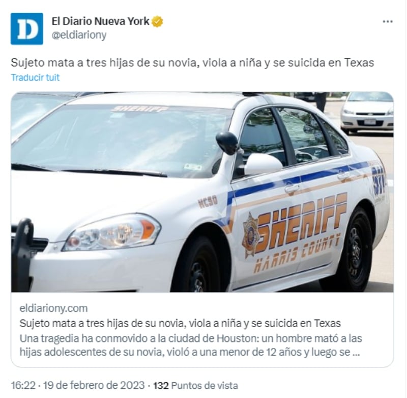 Hombre asesina a las hijas de su novia