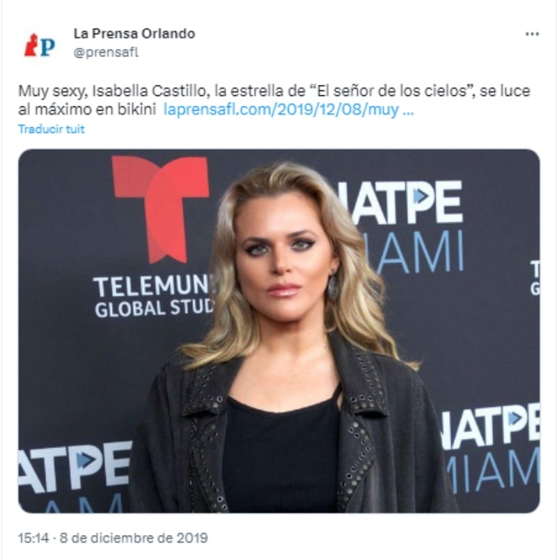Isabella Castillo Señor de los Cielos: ¿Cómo ha sido este regreso a El Señor de los Cielos?