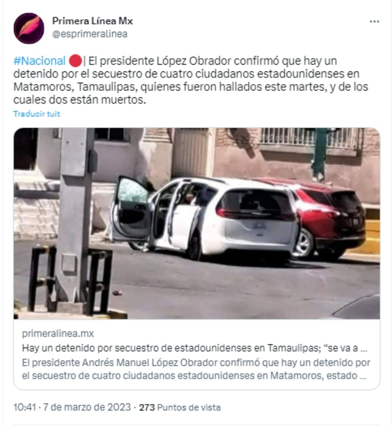Harán autopsia a estadounidenses secuestrados en México