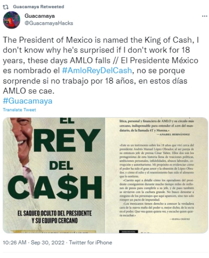Guacamaya Hackers amenazan gobierno AMLO