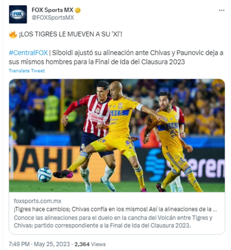 ¿Cómo llegan los equipos Tigres y Chivas?