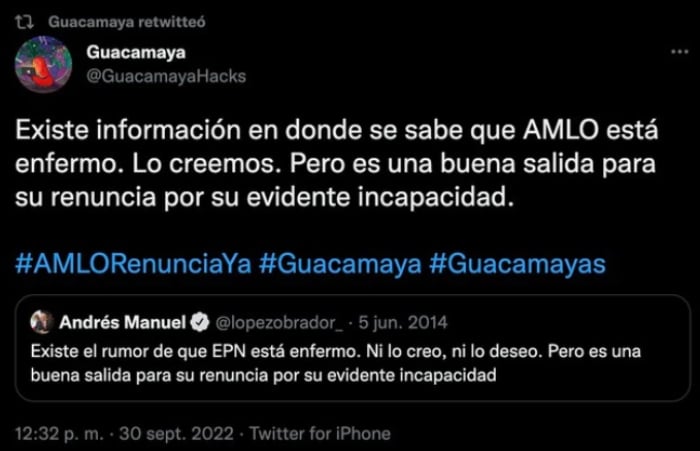 Guacamaya Hackers amenazan gobierno AMLO