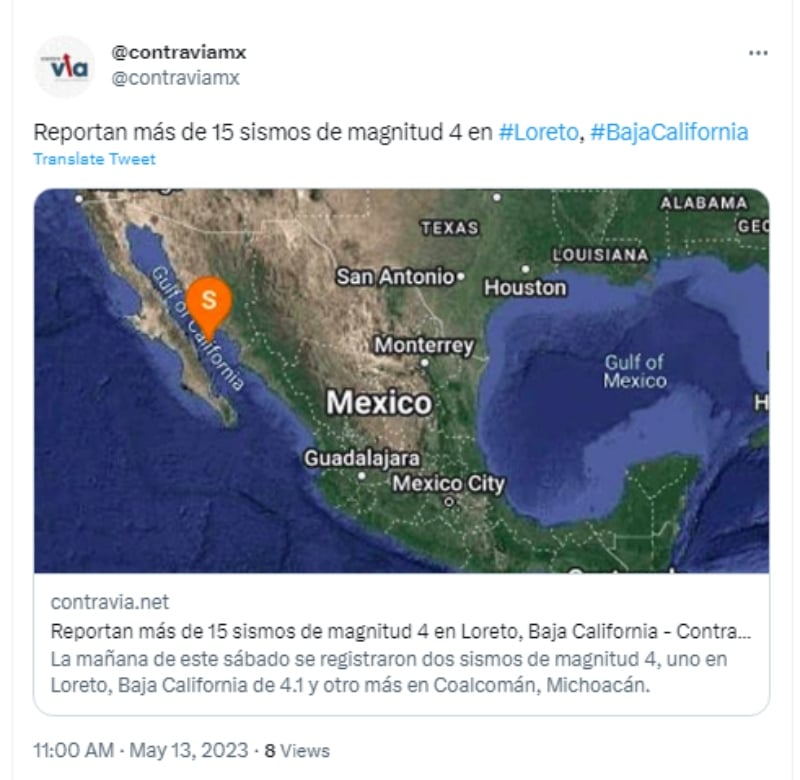15 sismos en solo unas horas