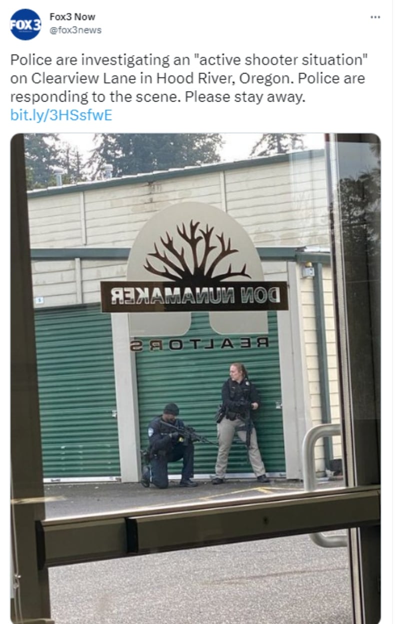 Tirador activo Oregón: Evacuan a los residentes