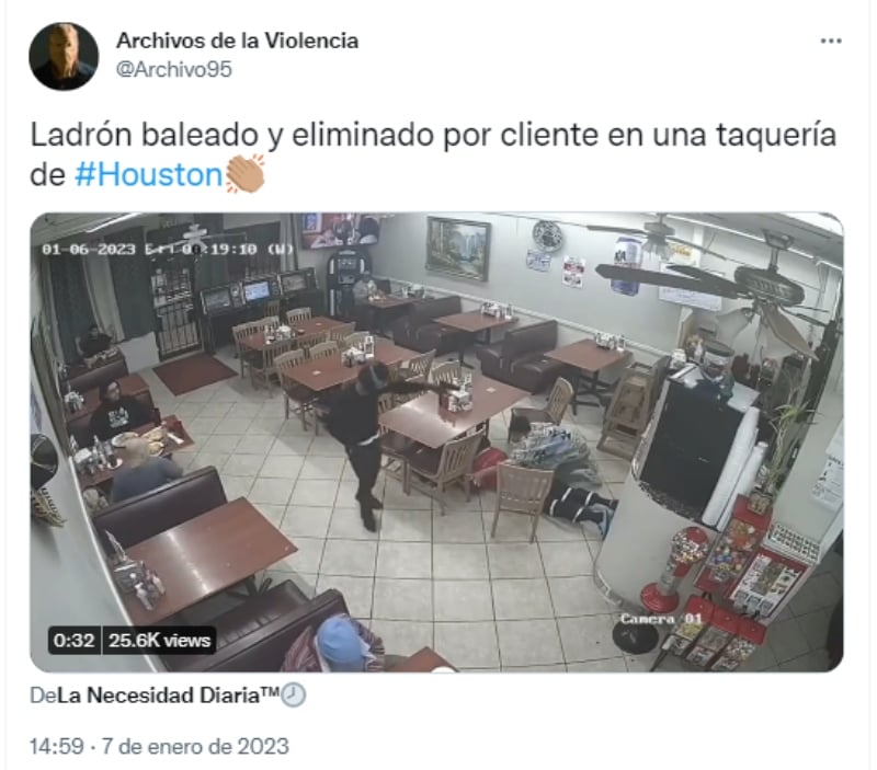Customer shoots thief in taco shop