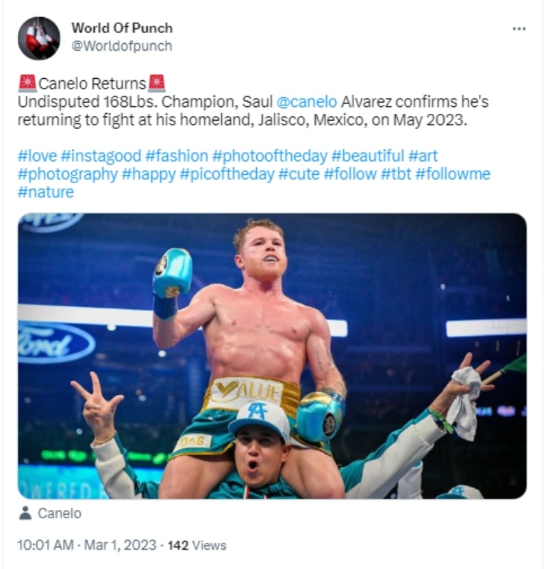 Canelo fight will be in Jalisco Mexico